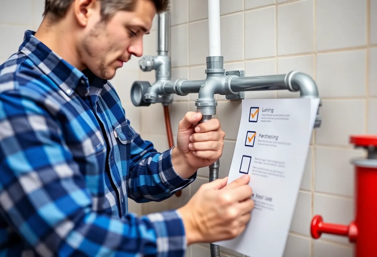 Plumbing maintenance checklist